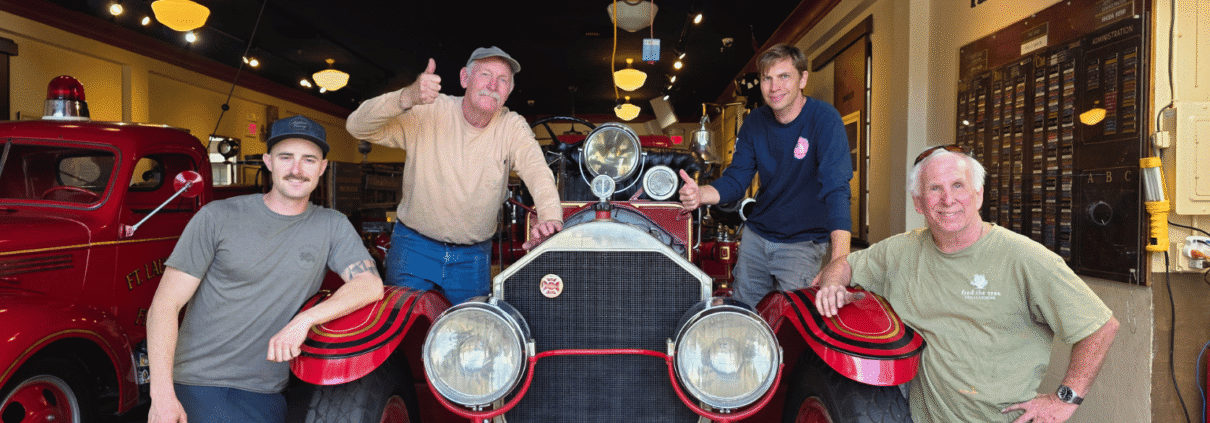 1922 American LaFrance fire truck Engine 1 restoration at Fort Lauderdale Fire and Safety Museum